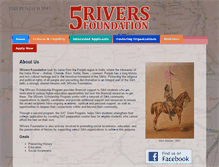 Tablet Screenshot of 5riversfoundation.org